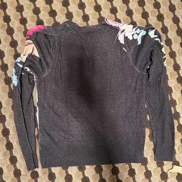 Ted Baker Pleated Long Sleeve Printed Sweater New Without Tags - Picture 9 of 9